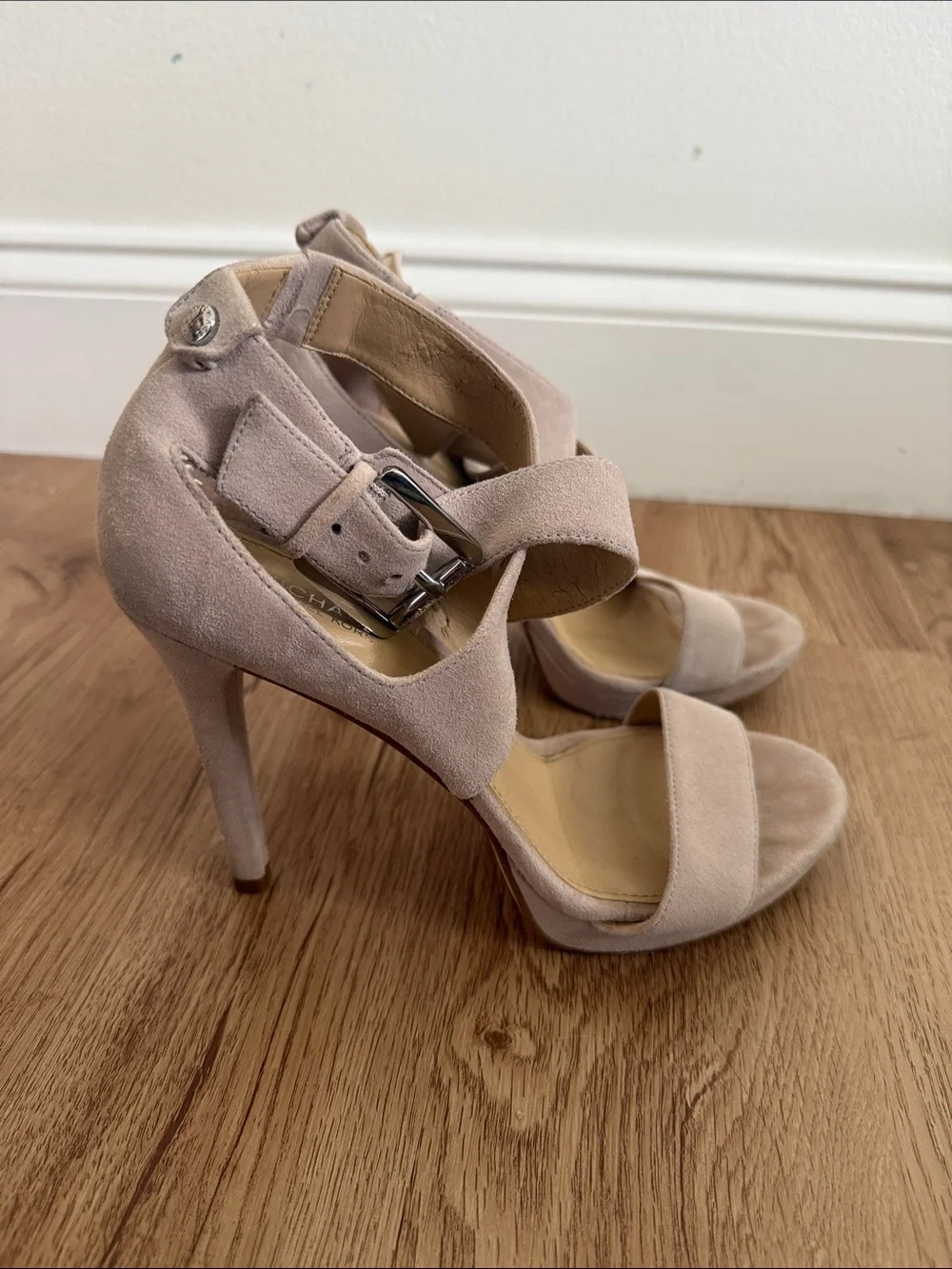 Michael Kors Suede Crossover Heels